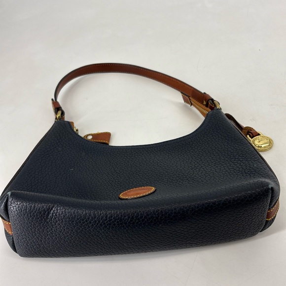 Dooney & Bourke Dark Navy Pebbled Leather Shoulder Bag Mini Vintage -Rare - Picture 6 of 12